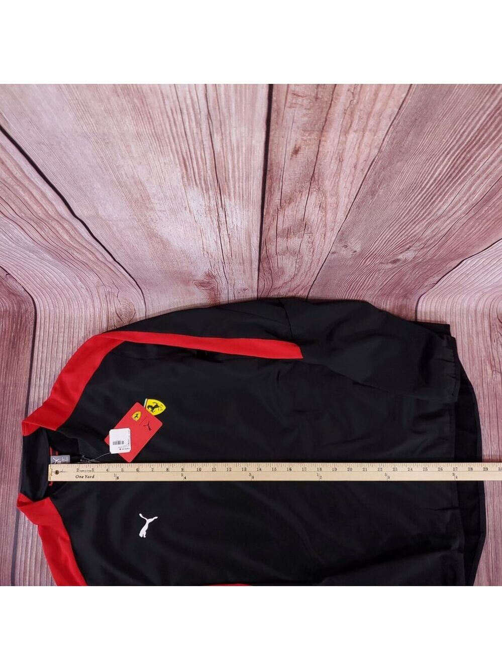 NWT Puma Ferrari Mens Medium SF T7 Track Jacket Full Zip Black Red 576701 02 - Picture 15 of 15